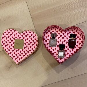Victoria's Secret Heart-Shaped Gift Set with Pink and Red Accents